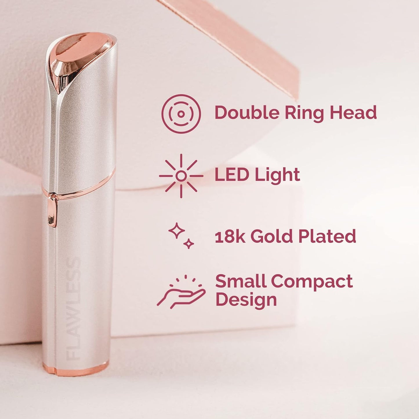 Finishing Touch Flawless Women's Painless Hair Remover , White/Rose Gold