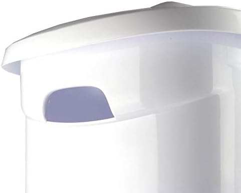 STERILITE 10458004 Touch Can, White, 13 Gallon