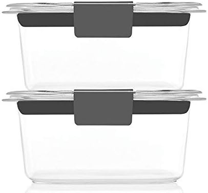 Brilliance Food Storage Container, Small, 1.3 Cup, Clear, Pack of 2