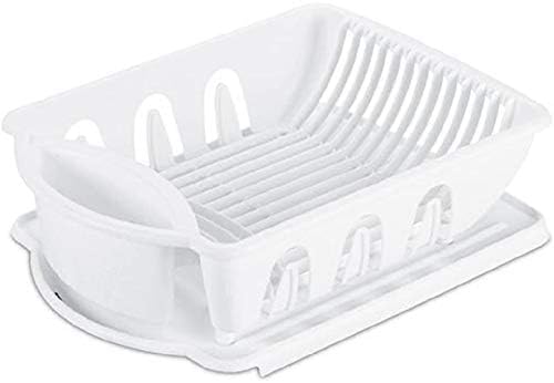 Sterilite 06218006 Sink Dish Rack Drainer, White