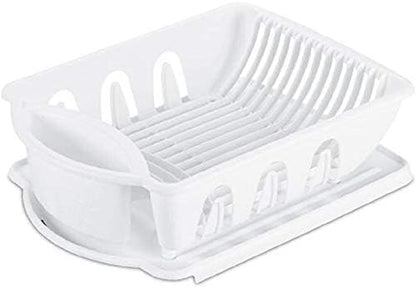 Sterilite 06218006 Sink Dish Rack Drainer, White
