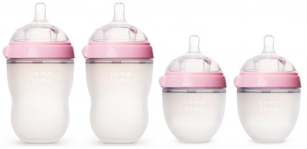 Comotomo 5 oz and 8 oz Baby Bottles, 4 Pack
