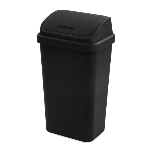 Sterilite Wastebasket SWINGTOP BLK 13GA 10899004