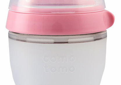 Comotomo Natural Feel 8oz. Bottle, 4 Pack - Pink