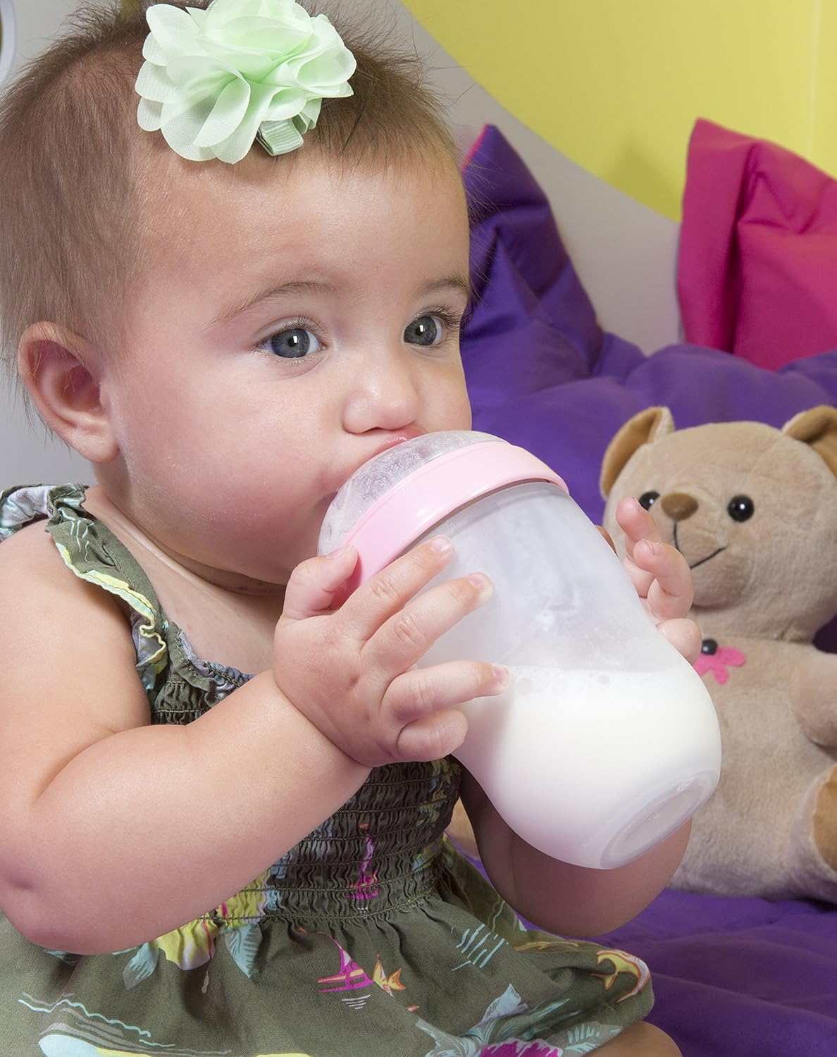 Comotomo Natural Feel 8oz. Bottle, 4 Pack - Pink