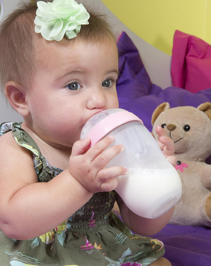 Comotomo Natural Feel 8oz. Bottle, 4 Pack - Pink